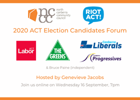2020 ACT Election: Candidates Forum