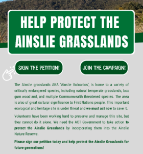The Help Protect the Ainslie Grasslands